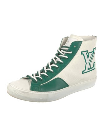 Louis Vuitton Leather Colorblock Pattern Sneakers