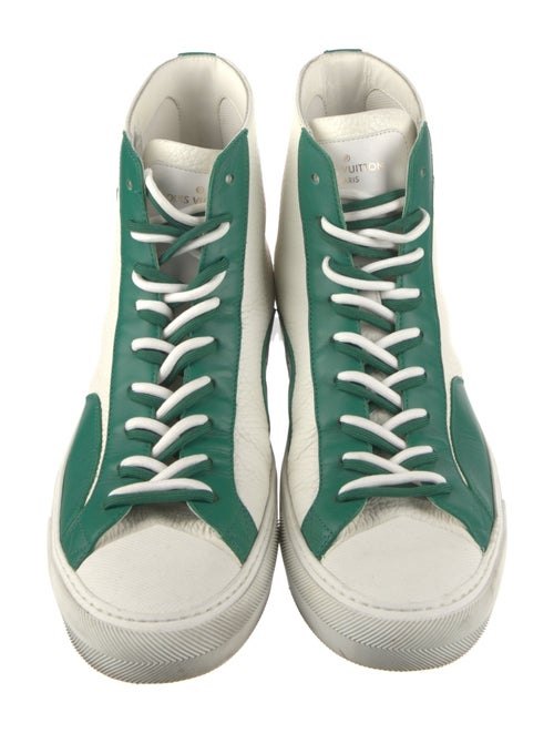 Louis Vuitton Leather Colorblock Pattern Sneakers
