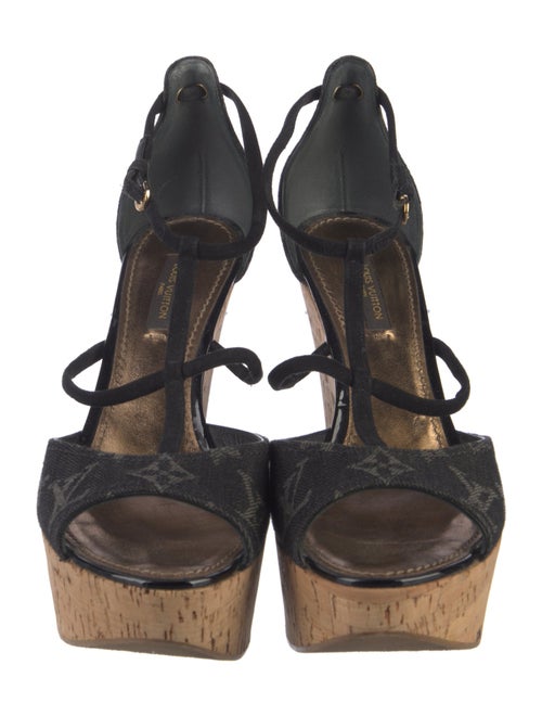 Louis Vuitton LV Monogram Crocodile T-Strap Pumps