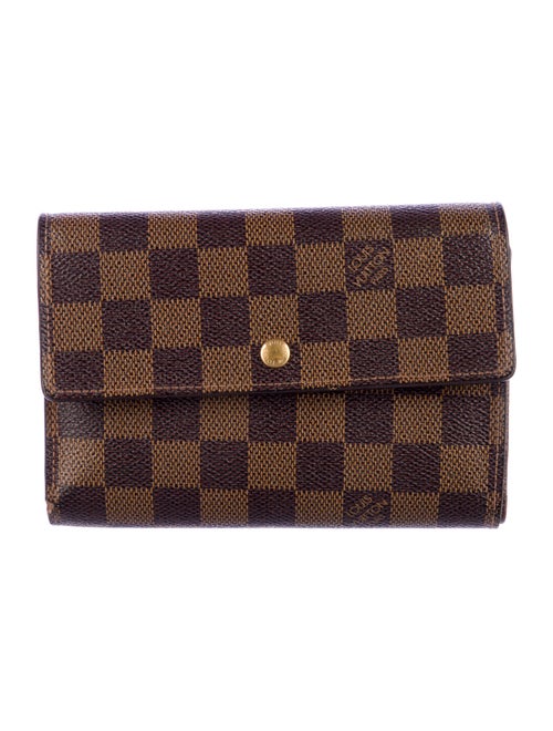 Louis Vuitton 2003 Damier Ebene Pattern Porte-Trésor Étui Papier Wallet