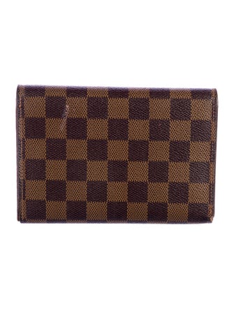 Louis Vuitton 2003 Damier Ebene Pattern Porte-Trésor Étui Papier Wallet