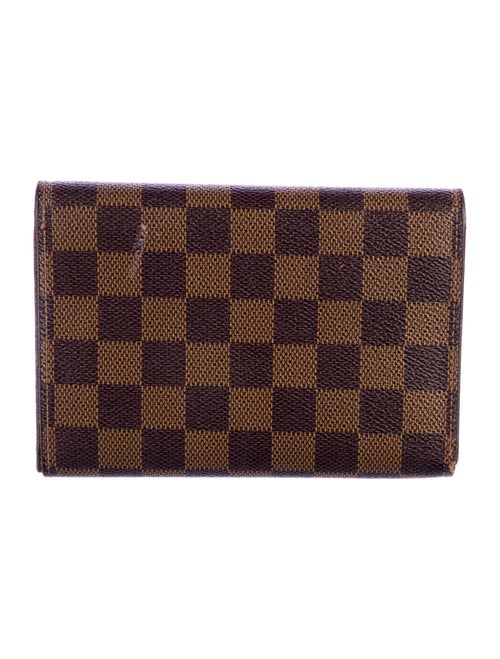 Louis Vuitton 2003 Damier Ebene Pattern Porte-Trésor Étui Papier Wallet