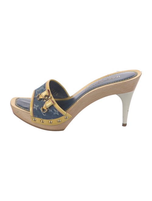 Louis Vuitton Monogram Pattern Denim Slides
