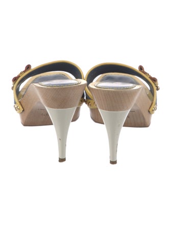 Louis Vuitton Monogram Pattern Denim Slides