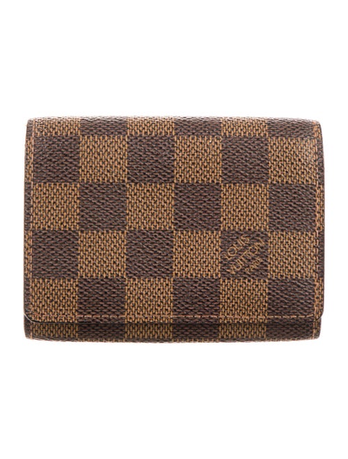 Louis Vuitton Damier Ebene Pattern Coated Canvas Card Case