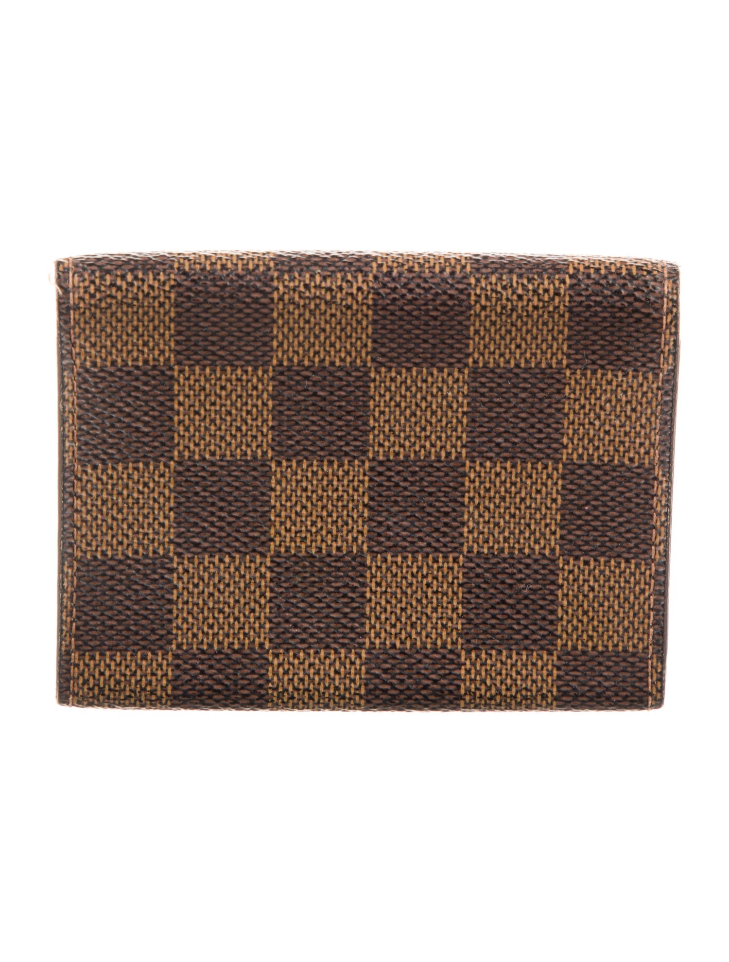 Louis Vuitton Damier Ebene Pattern Coated Canvas Card Case