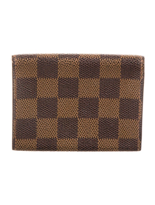 Louis Vuitton Damier Ebene Pattern Coated Canvas Card Case