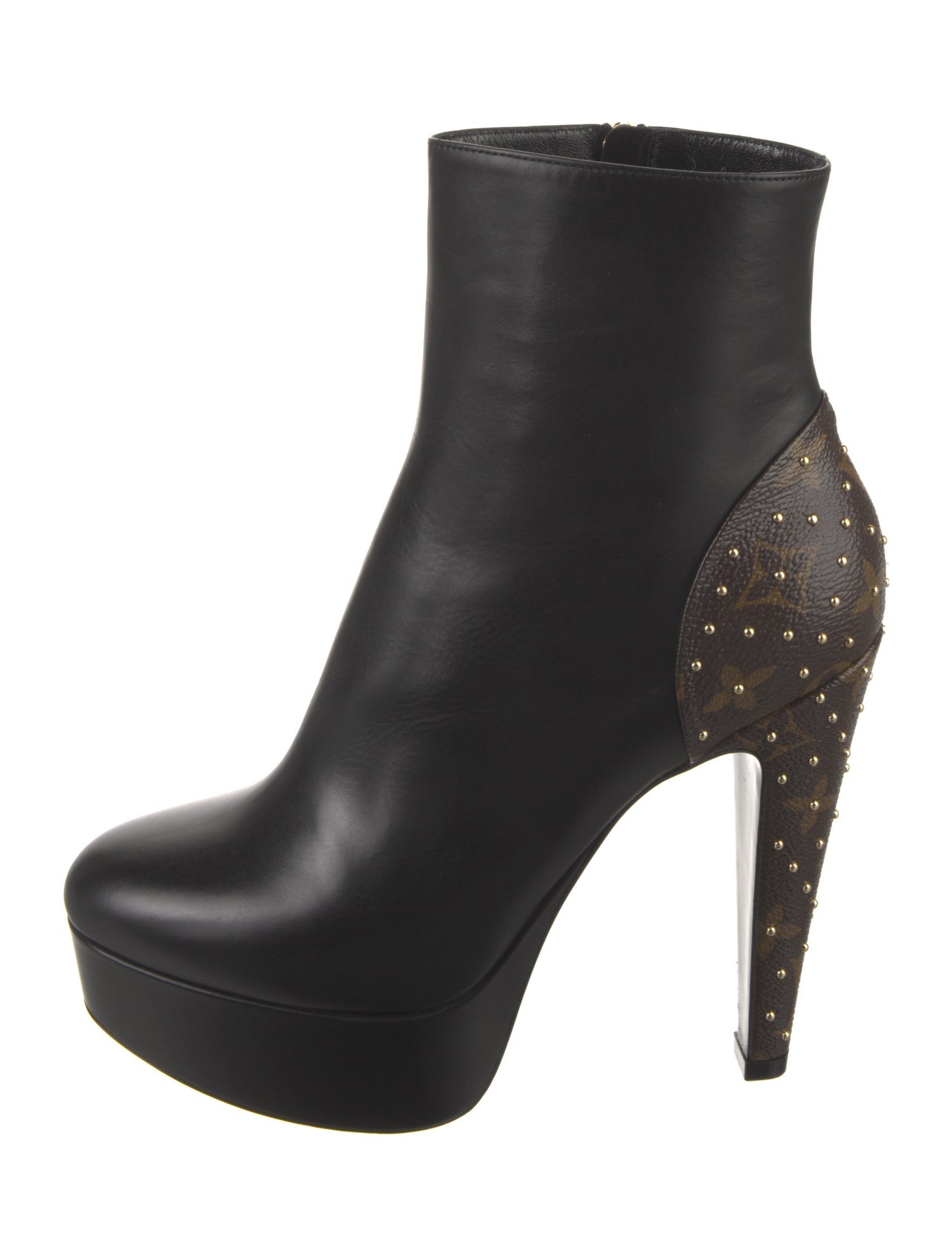 Louis Vuitton Monogram Pattern Leather Boots