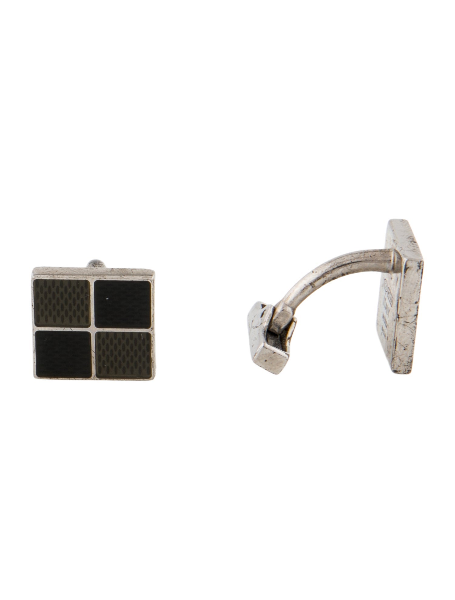 Louis Vuitton Enamel Damier Cufflinks