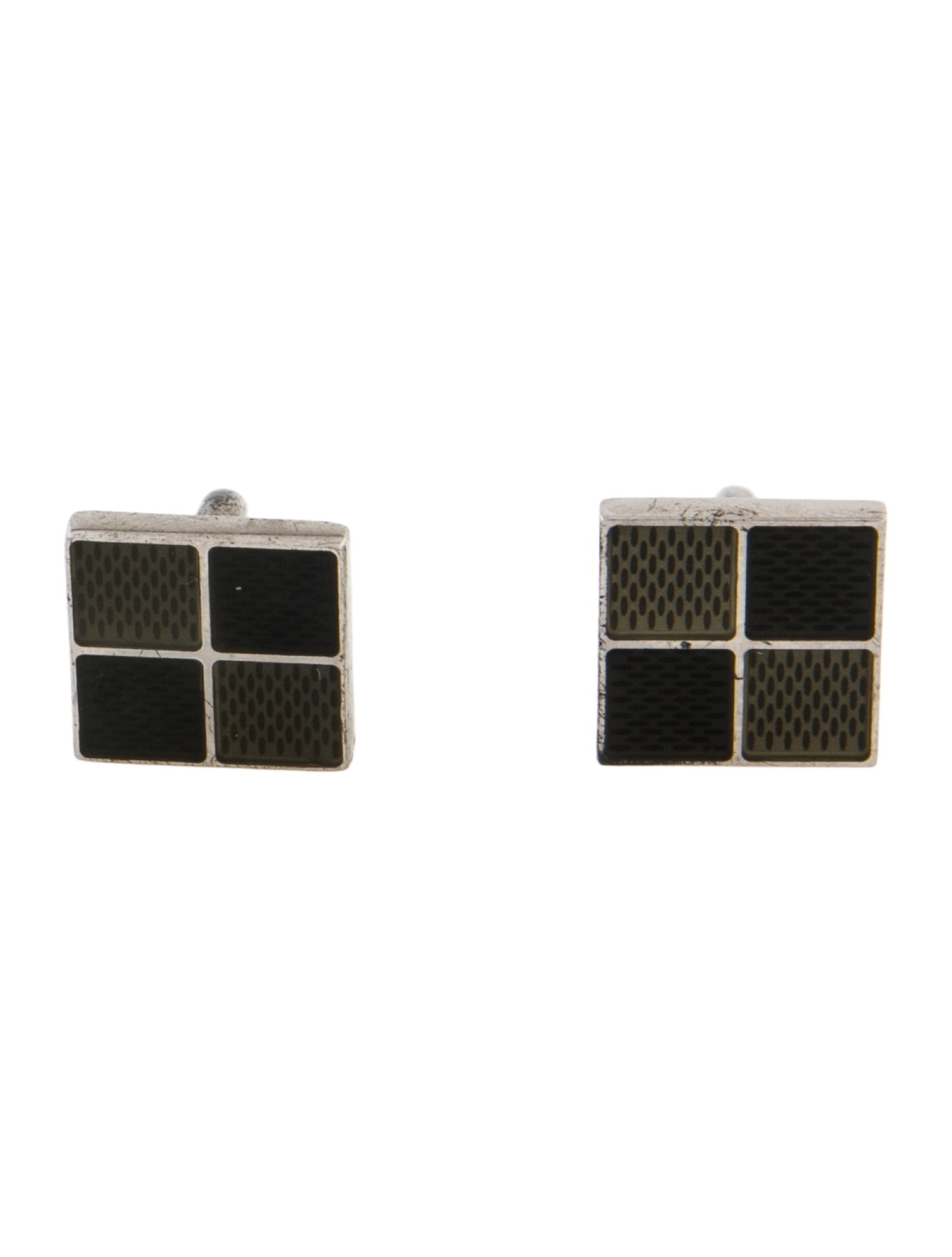 Louis Vuitton Enamel Damier Cufflinks