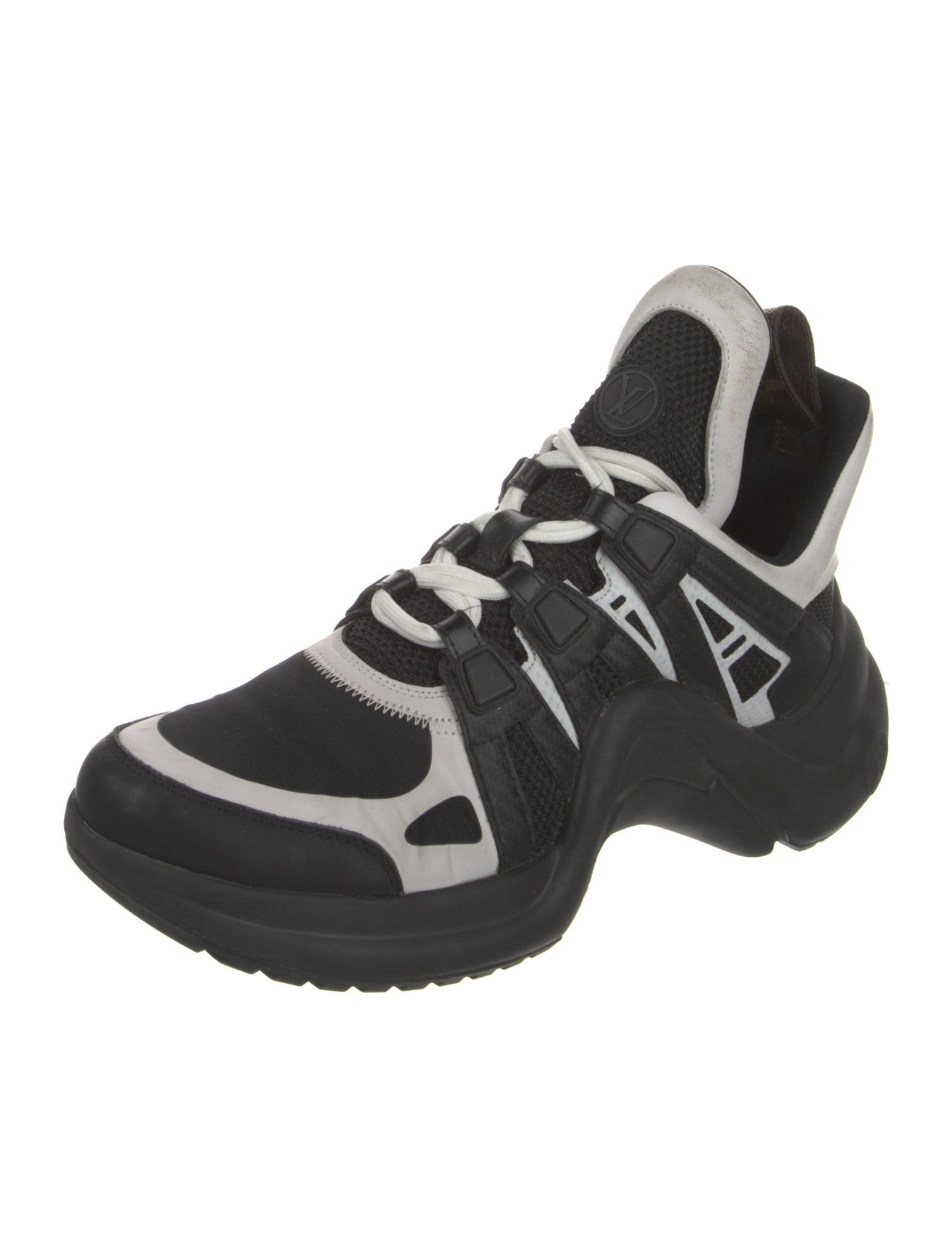 Louis Vuitton Leather Printed Chunky Sneakers