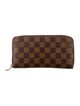 Louis Vuitton Damier Ebene Pattern Coated Canvas Zippy Wallet