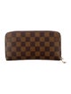 Louis Vuitton Damier Ebene Pattern Coated Canvas Zippy Wallet