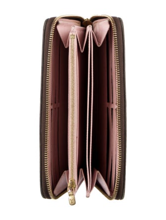 Louis Vuitton Damier Ebene Pattern Coated Canvas Zippy Wallet