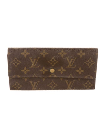 Louis Vuitton Monogram Pattern Coated Canvas Sarah Wallet