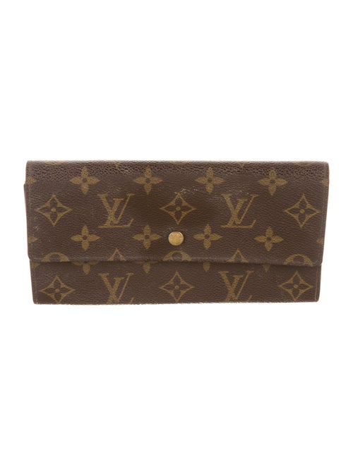 Louis Vuitton Monogram Pattern Coated Canvas Sarah Wallet