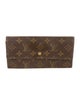 Louis Vuitton Monogram Pattern Coated Canvas Sarah Wallet