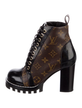 Louis Vuitton Monogram Pattern Combat Boots