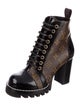 Louis Vuitton Monogram Pattern Combat Boots