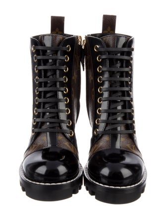 Louis Vuitton Monogram Pattern Combat Boots