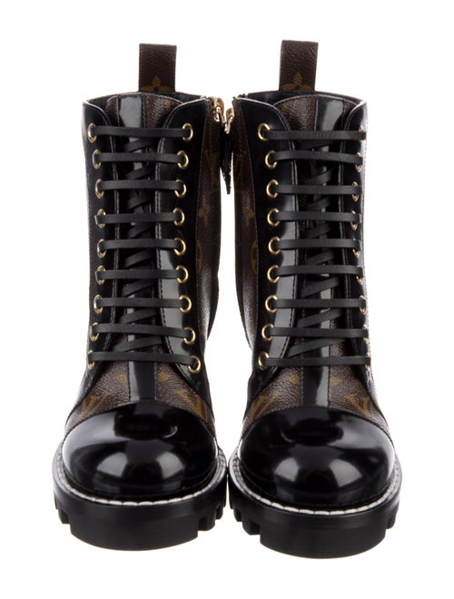 Louis Vuitton Monogram Pattern Combat Boots