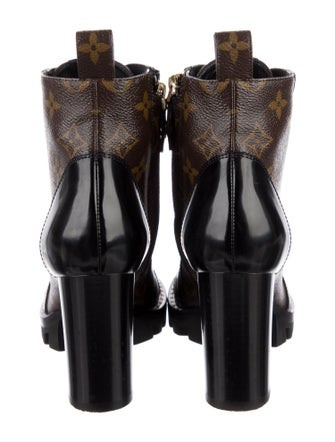 Louis Vuitton Monogram Pattern Combat Boots
