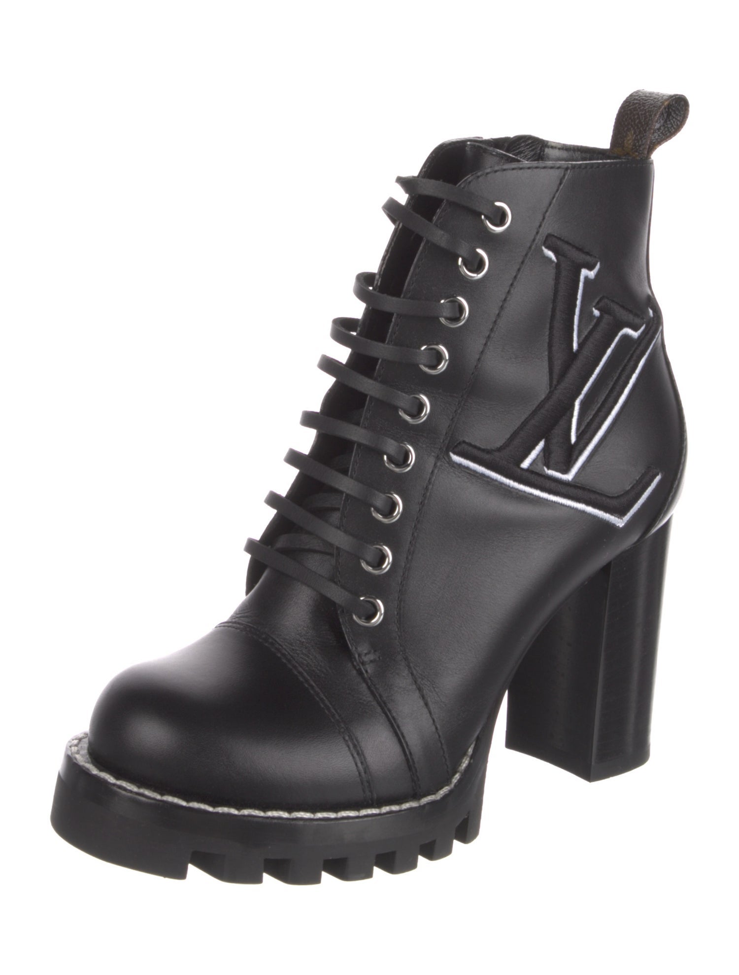 Louis Vuitton LV Monogram Leather Combat Boots