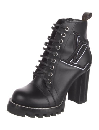 Louis Vuitton LV Monogram Leather Combat Boots