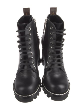 Louis Vuitton LV Monogram Leather Combat Boots