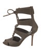 Louis Vuitton Suede Cutout Accent Gladiator Sandals