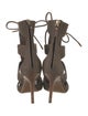 Louis Vuitton Suede Cutout Accent Gladiator Sandals