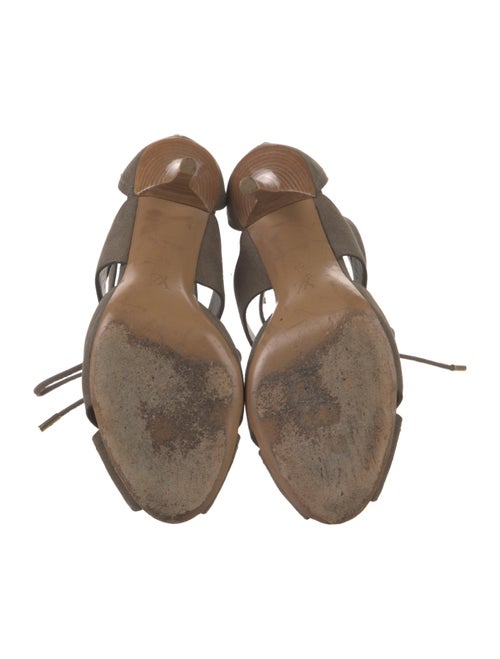 Louis Vuitton Suede Cutout Accent Gladiator Sandals