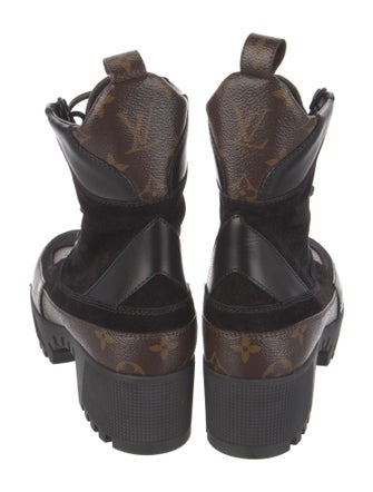 Louis Vuitton LV Monogram Suede Combat Boots