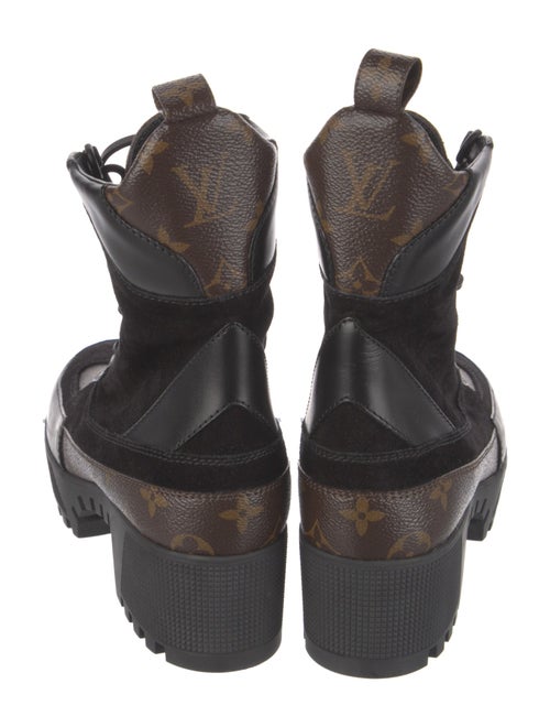 Louis Vuitton LV Monogram Suede Combat Boots