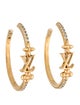 Louis Vuitton Crystal LV Iconic Hoop Earrings
