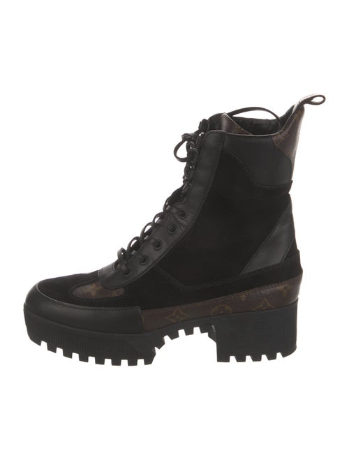 Louis Vuitton LV Monogram Suede Combat Boots