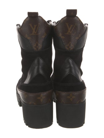 Louis Vuitton LV Monogram Suede Combat Boots
