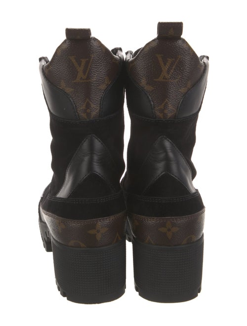 Louis Vuitton LV Monogram Suede Combat Boots