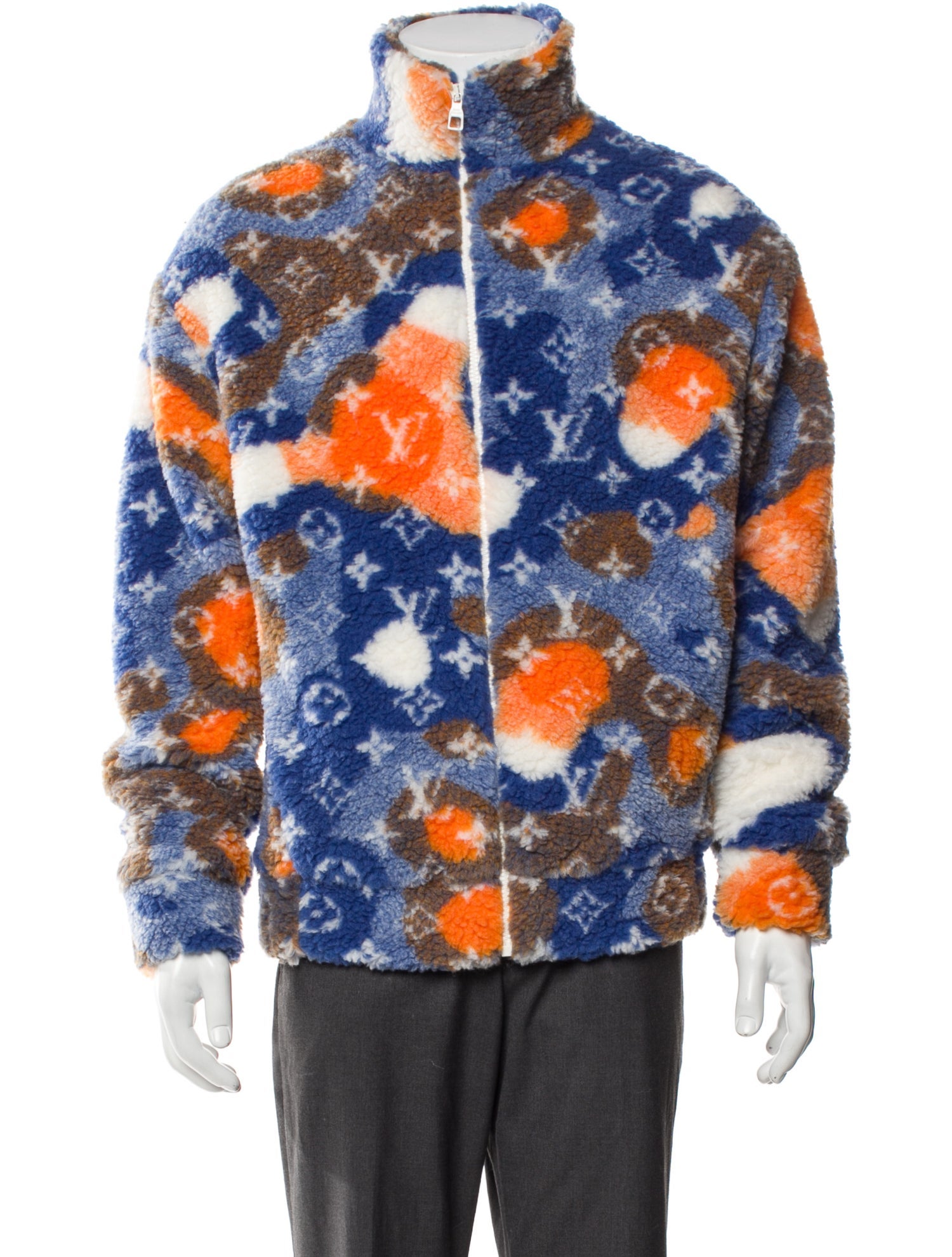 Louis Vuitton 2023 Camo Fleece Denim Jacket w/ Tags