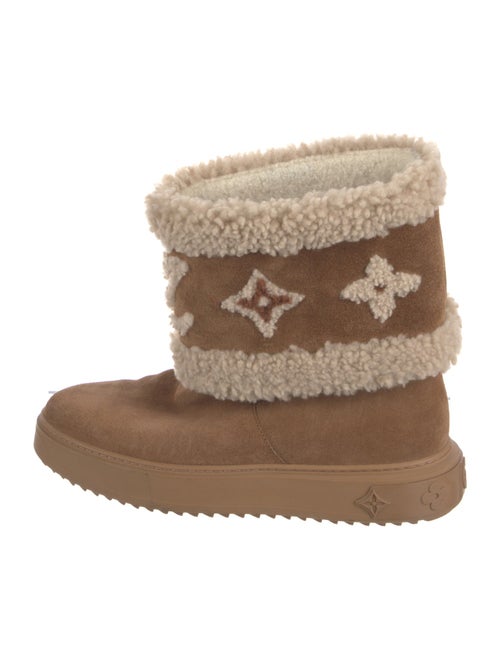 Louis Vuitton LV Monogram Suede Lace-Up Boots