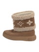Louis Vuitton LV Monogram Suede Lace-Up Boots