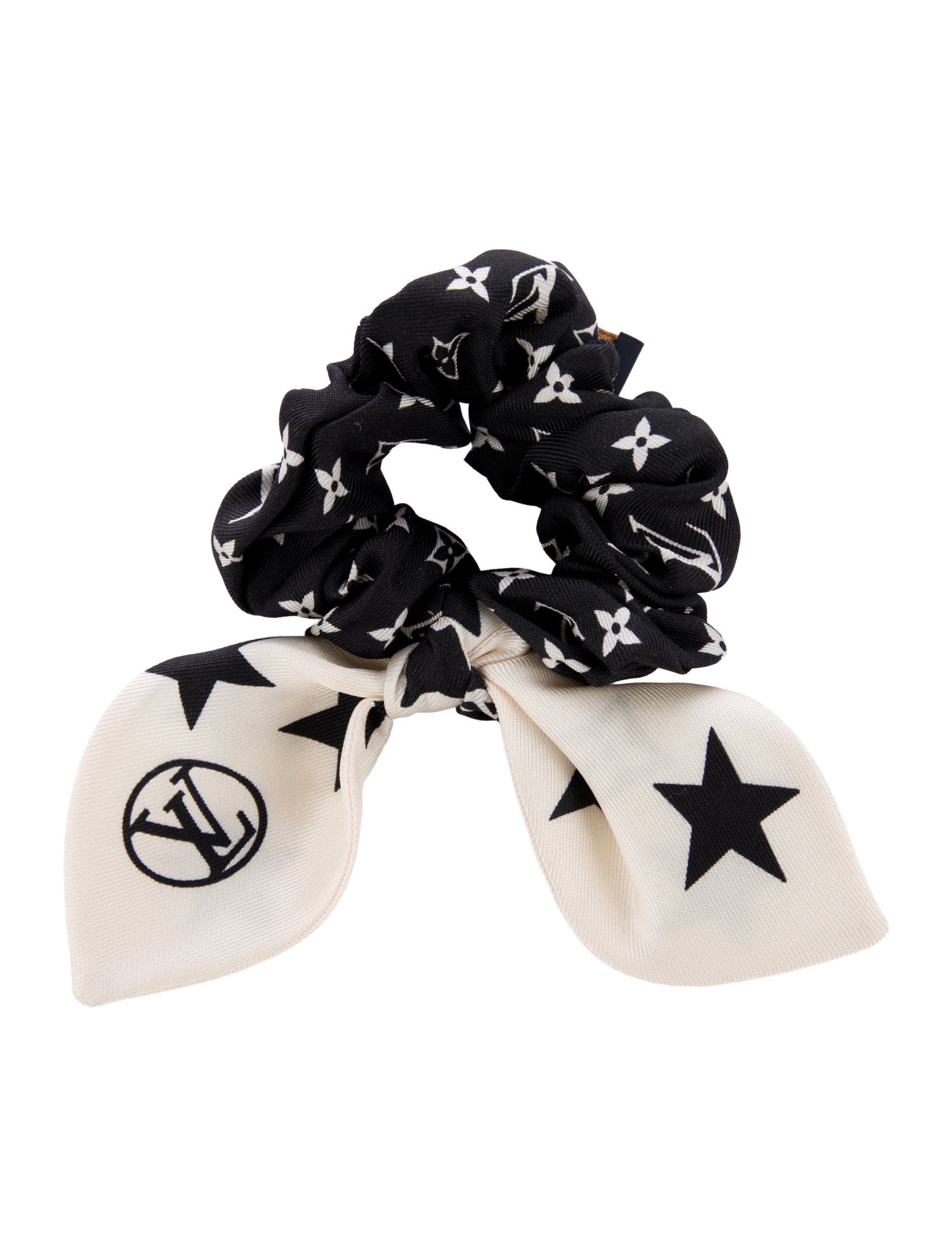 Louis Vuitton Silk LV Monogram Scrunchie