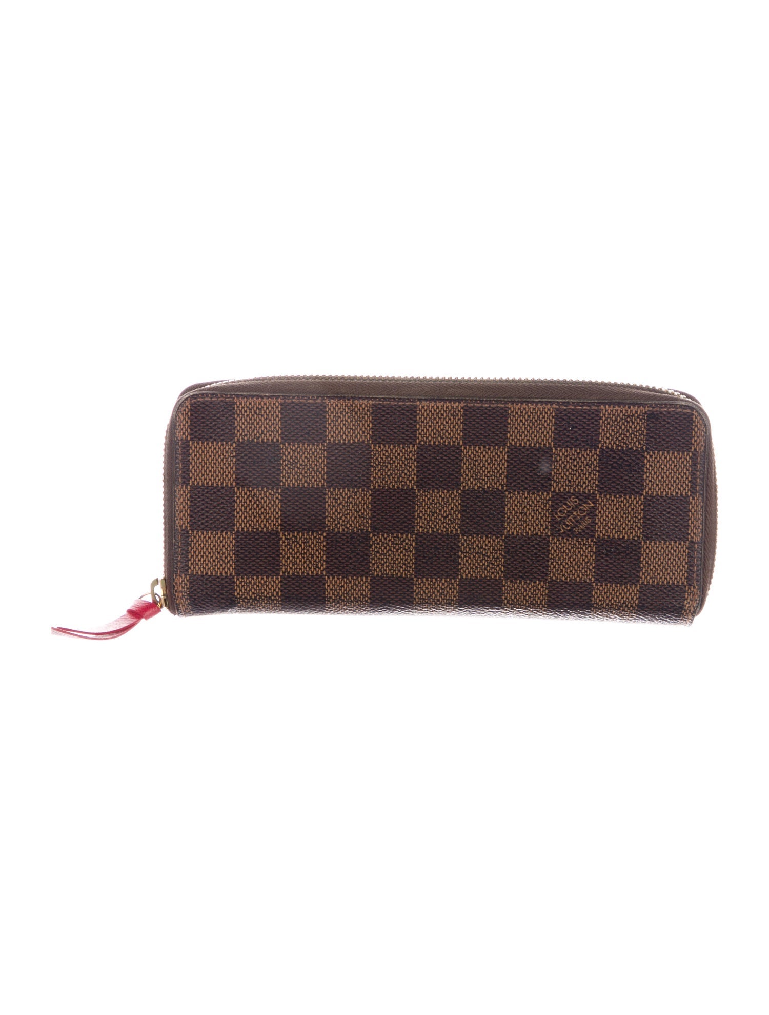 Louis Vuitton Damier Ebene Pattern Coated Canvas Clemence Wallet