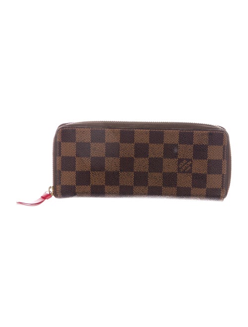 Louis Vuitton Damier Ebene Pattern Coated Canvas Clemence Wallet