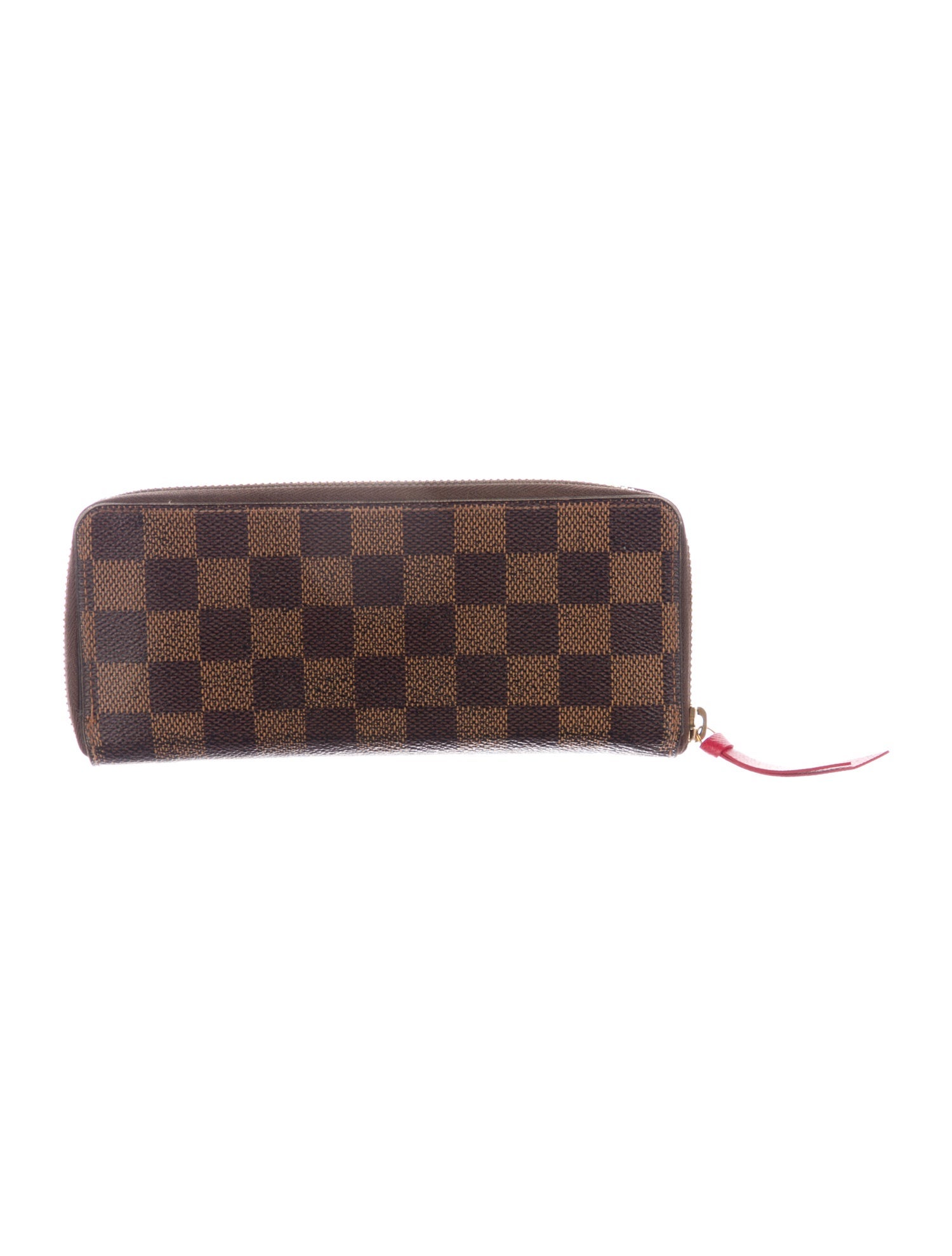 Louis Vuitton Damier Ebene Pattern Coated Canvas Clemence Wallet