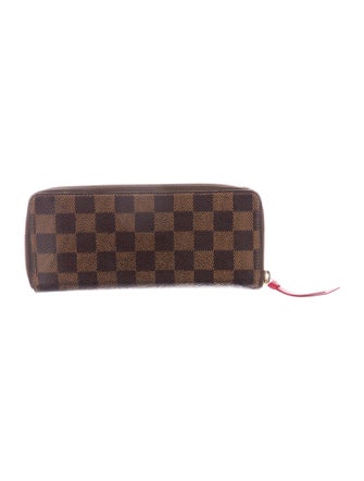 Louis Vuitton Damier Ebene Pattern Coated Canvas Clemence Wallet