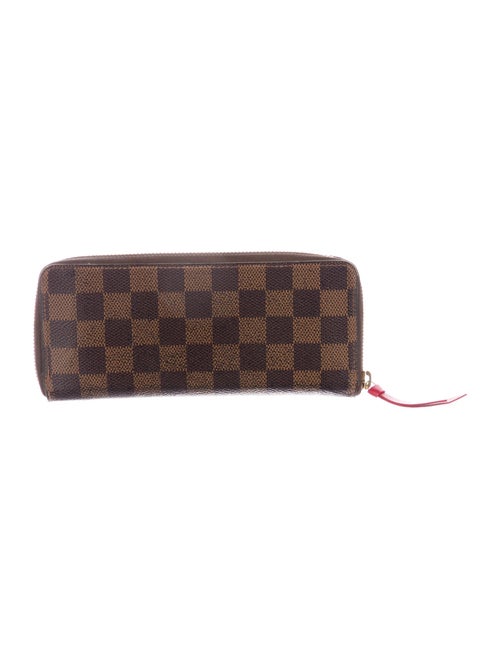 Louis Vuitton Damier Ebene Pattern Coated Canvas Clemence Wallet