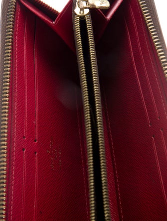 Louis Vuitton Damier Ebene Pattern Coated Canvas Clemence Wallet