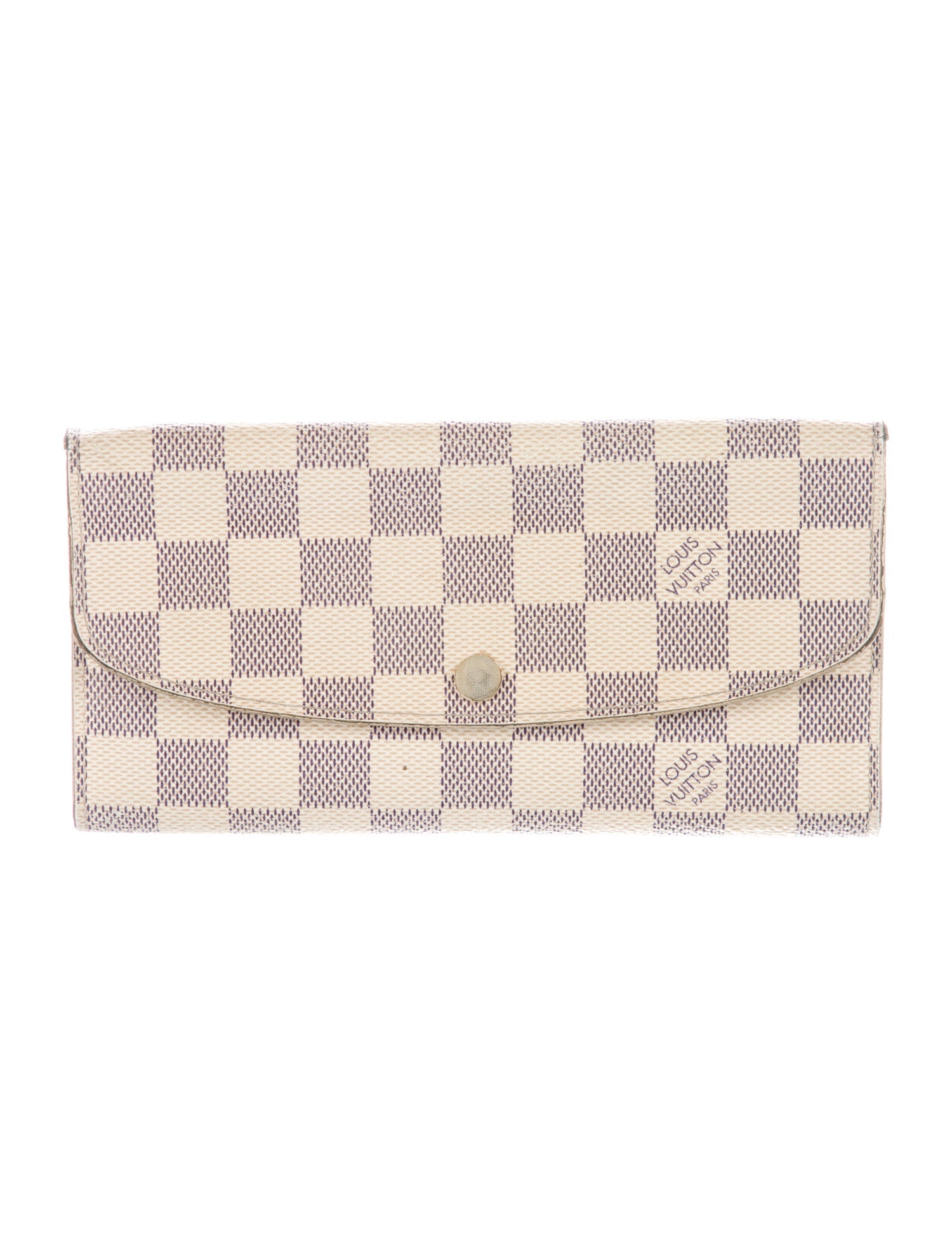 Louis Vuitton Damier Azur Pattern Coated Canvas Emilie Wallet