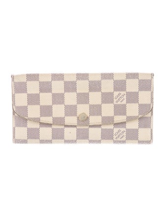 Louis Vuitton Damier Azur Pattern Coated Canvas Emilie Wallet
